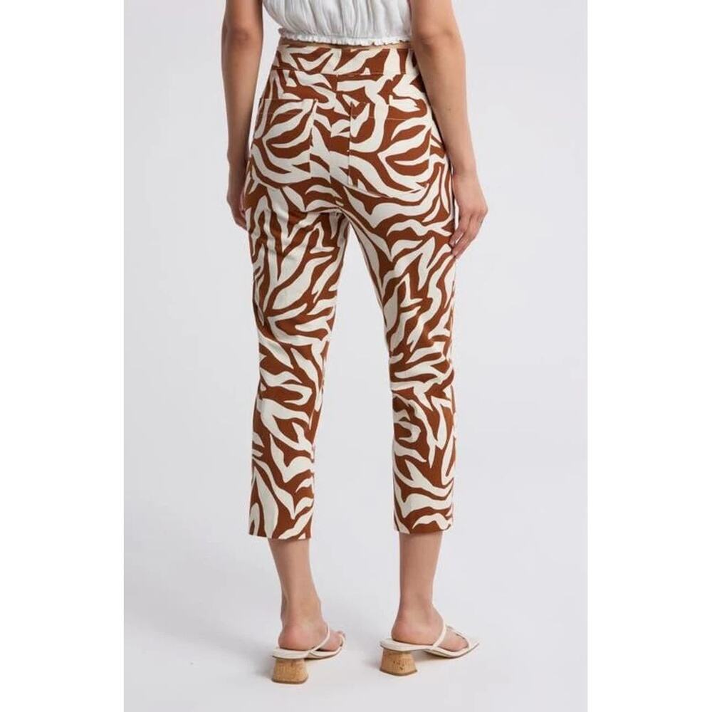 NWOT Spanx‎ Women's On The Go Print Ankle Slim Straight Leg Pants Size M